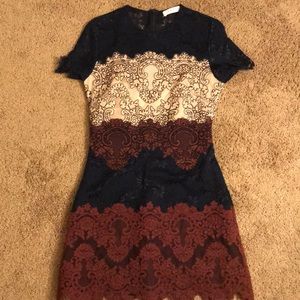 Authentic Sandro Paris lace bodycon dress